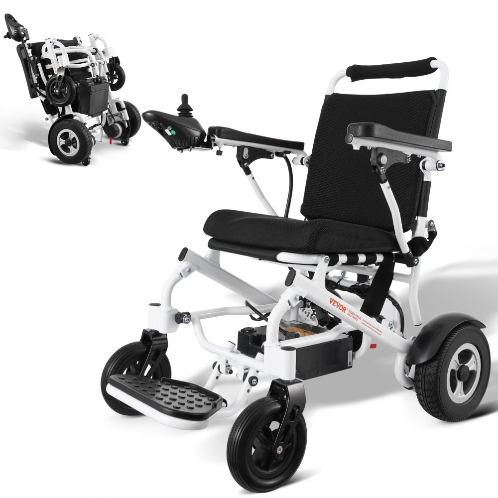 VEVOR Electric Wheelchair for Adults Seniors, 300 lbs Weight Capacity, 17.7 in Width Lightweight Foldable Motorized Power Wheelchairs, UP to 12.5 Miles Range All Terrain Aluminum Alloy Chair - DDLY330LB17IY7I32V1