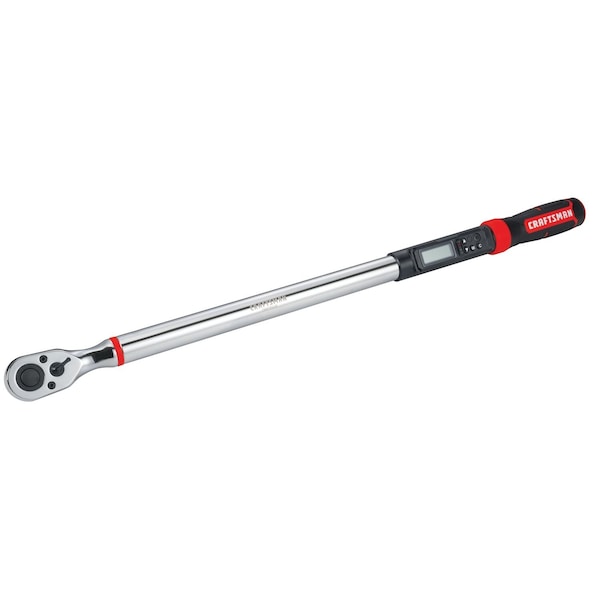 Llave de torsión digital Craftsman, 1/2 pulgadas de accionamiento, de 50 a 250 pies-libra, longitud total de 29.7 pulgadas - CMMT99436