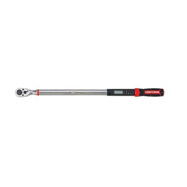 Llave de torsión digital Craftsman, 1/2 pulgadas de accionamiento, de 50 a 250 pies-libra, longitud total de 29.7 pulgadas - CMMT99436