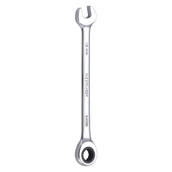 Llave combinada de trinquete hacia el oeste, métrica, de 6 1/8 pulgadas de longitud, cabeza de 10 mm, 12 puntos - 54PN50