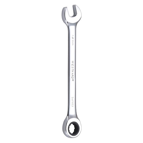 Llave Combinada de Trinquete hacia el Oeste, Métrica, de 7 pulgadas de longitud, cabeza de 13 mm, 12 Puntos - 54PN53