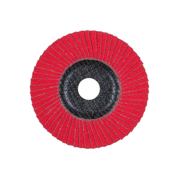 Pferd 5" x 5/8-11 Thd. Disco de láminas POLIFAN® - CO-COOL SG STEELOX, Óxido de cerámica, 40 Granos, Plano - 62627