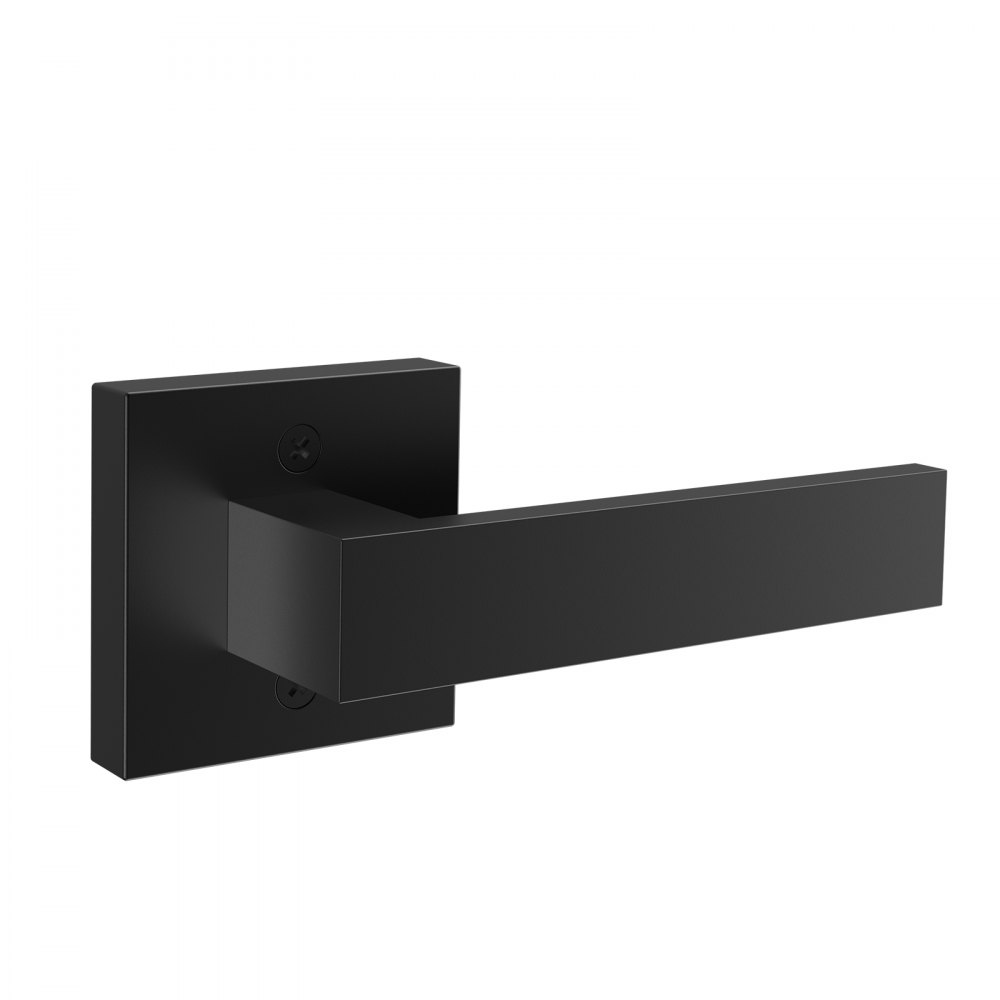 VEVOR Dummy Door Lever, 1 PC Non-Turning Single Side Push/Pull Handle, Contemporary Square Door Lever Set, Reversible for Right and Left Sided Doors,For Pantry, Closet, and French Doors, Matte Black - WGNMBS1JFX005KE1XV0