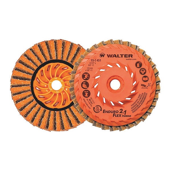 Disco de acabado Turbo de Walter Surface Technologies, T27s 4.5"x5/8-11" - 15I451