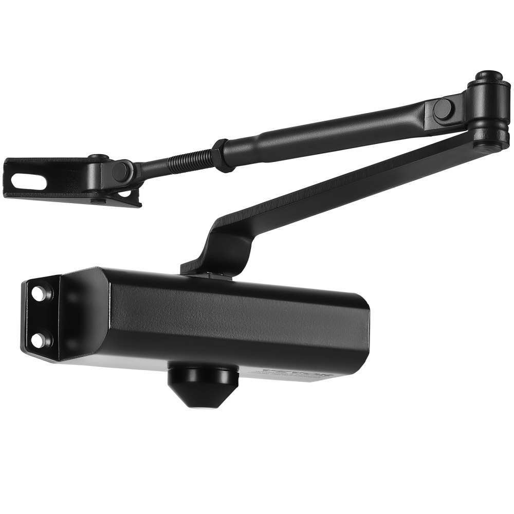 VEVOR Door Closer, Automatic Door Closer Commercial or Residential Use for Door Weights 100 Lbs, Adjustable Size Hydraulic Buffer Door Closers Heavy Duty Cast Aluminum Body, Easy Install, Black - BMQ100LBSHS1ZBFQ5V0