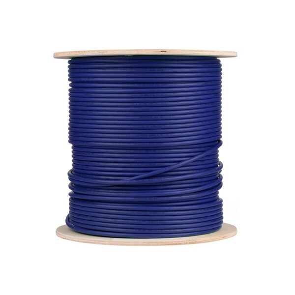 Monoprice Cat6A 500ft Purple CMR UL Bulk Cable TAA Shielded F/UTP Solid 23AWG 550MHz 10G - 42346