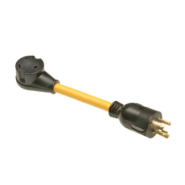 Arcon Plug Adapter, Twist Lock, 5-30R, L5-30P, 12 in, PVC - 14977