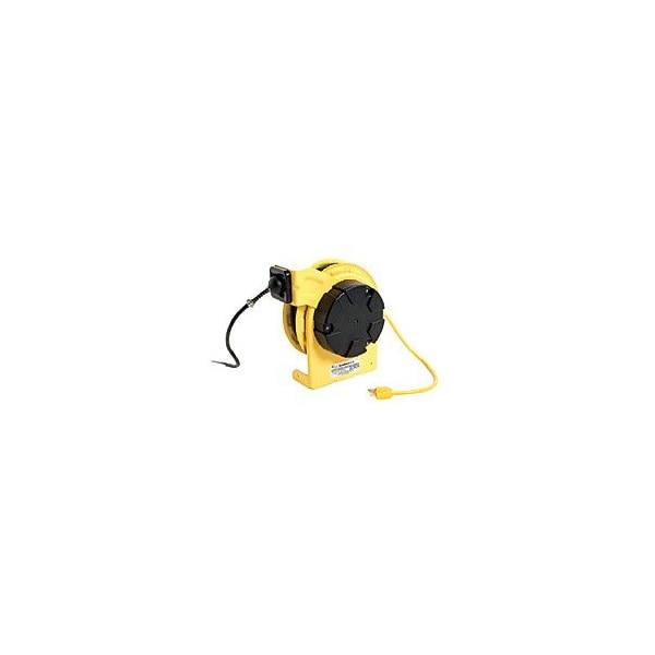 Molex Cord Reel, NEMA L5-20, 12 AWG, Yellow Reel Color, 2 ft Length, 2 Outlets - 1300910207