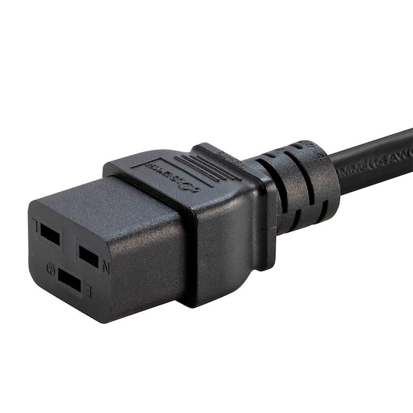 Monoprice Heavy Duty Extension Cord - IEC 60320 C20 to IEC 60320 C19_ 12AWG_ 20A - 40132