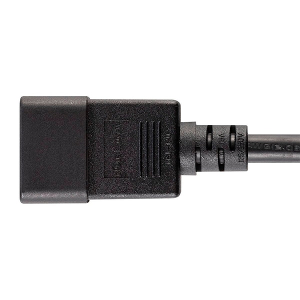 Monoprice Heavy Duty Extension Cord - IEC 60320 C20 to IEC 60320 C19_ 12AWG_ 20A - 40132