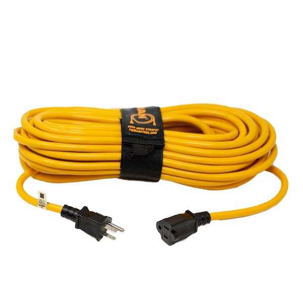 Firman Medium Duty 50' 5-15P to 5-15R Generator Utility Power Cord With Storage Strap - 2010