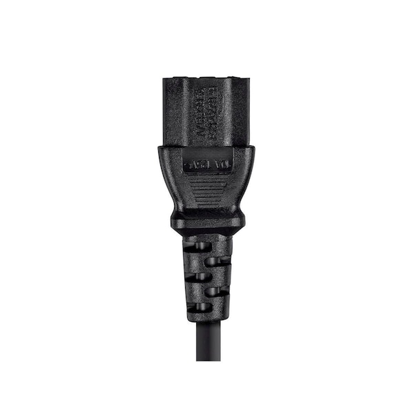 Monoprice SJT Extension Cord, 14 AWG, Indoor, 14/3, 1 Outlets, IEC 60320 C13, Black, IEC 60320 C14, 6 ft - 24193