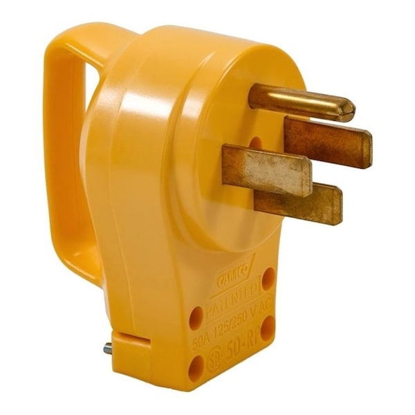 Powergrip Plug, 50 A, 125 to 250 V, Male, Yellow Jacket - 55255