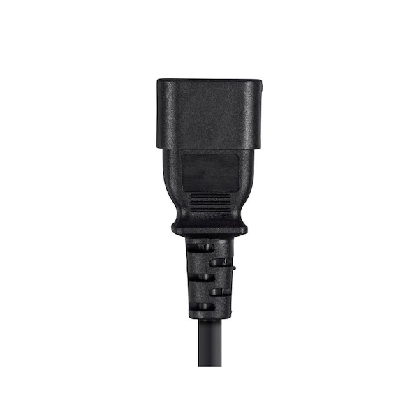 Monoprice SJT Extension Cord, 16 AWG, Indoor, 16/3, 1 Outlets, IEC 60320 C13, Black, IEC 60320 C14, 15 ft - 6455
