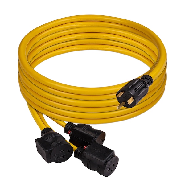 Firman 25' Heavy Duty TT-30P to 35-20R Portable Generator Power Cord With Storage Strap - 1101