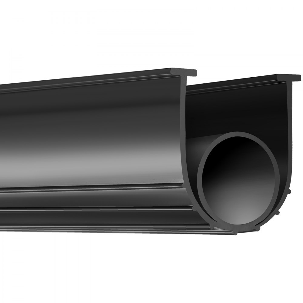 VEVOR Garage Door Seals Bottom Rubber, U Shape +O Ring Combination Garage Door Bottom Weather Seal, 20ft Weatherproofing Garage Door Seal, 5/16 inch T-ends and 3 3/4 inch Width, for Doors, Black - JLMMMFT20FTW014VWV0