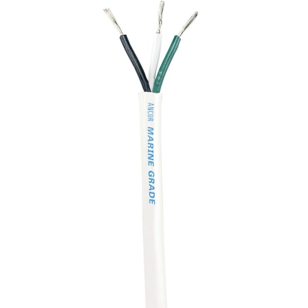 Ancor Primary Wire, Marine, 14 AWG, Copper, Black/Green/White, Vinyl Jacket, Stranded - 133510