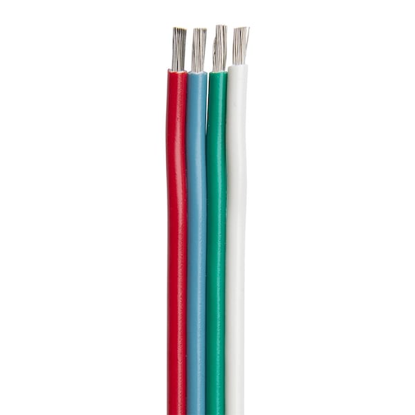 Ancor Primary Wire, Marine, 18 AWG, Copper, Blue/Green/Red/White, Vinyl Jacket, Stranded - 160010