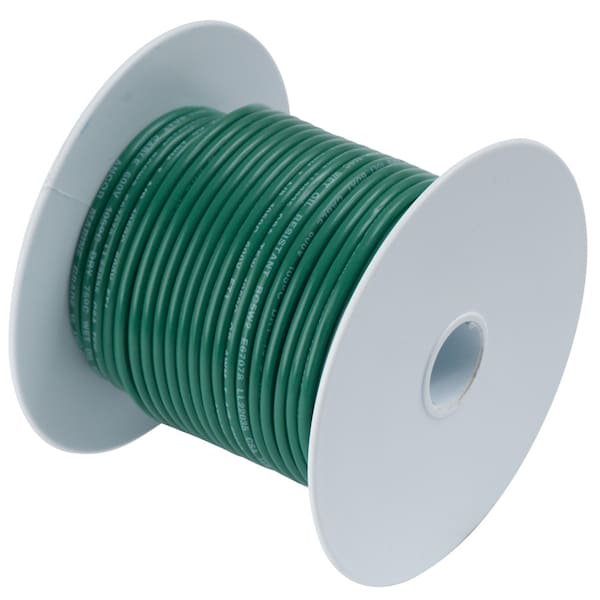 Ancor Primary Wire, Marine, 16 AWG, Copper, Green, Vinyl Jacket, Stranded - 102310