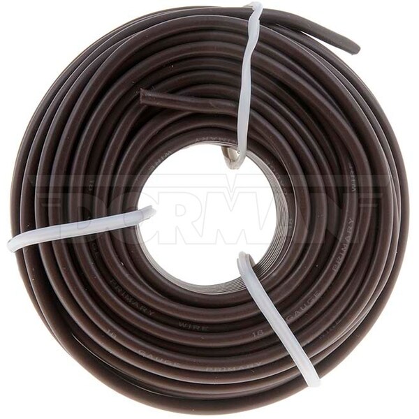 Motormite Primary Wire, Automotive, 18 AWG, Copper, Brown, PVC Jacket, Stranded - 85733