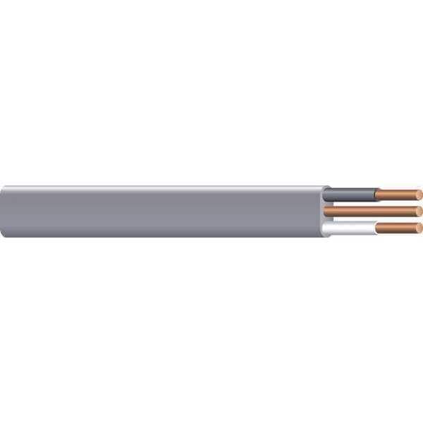 Romex Non-Metallic Underground Feeder Cable, UF-B, 14 AWG, 2C with Ground C, Gray, PVC, Solid, 600V AC - 13054255
