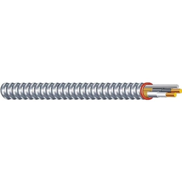Southwire Metal Clad Building Cable, Copper, 12 AWG, 2C, Silver, 250 ft - 55274901