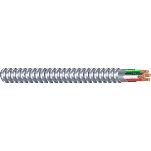 Southwire MC Metal Clad Building Cable, Copper, 12 AWG, Solid, 15 ft - 68583422