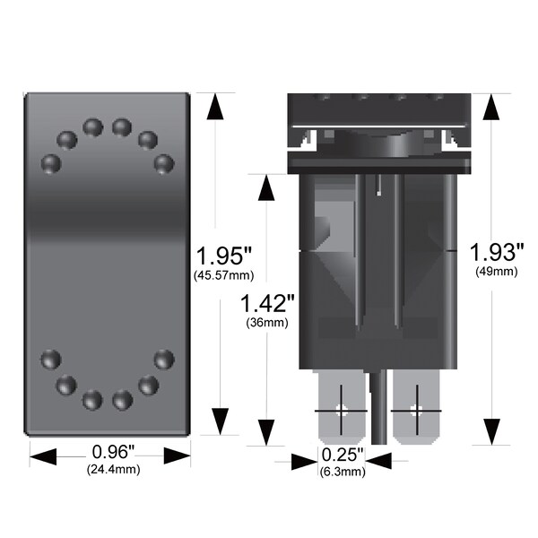 Bulldog Winch Rocker Switch - Momentary (ON)/OFF 4-Pin - 20285