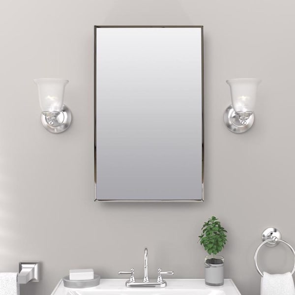 Zenith Metal Zenna Home 26.13 in. H X 16.13 in. W X 4-1/2 in. D Rectangle Medicine Cabinet - 105