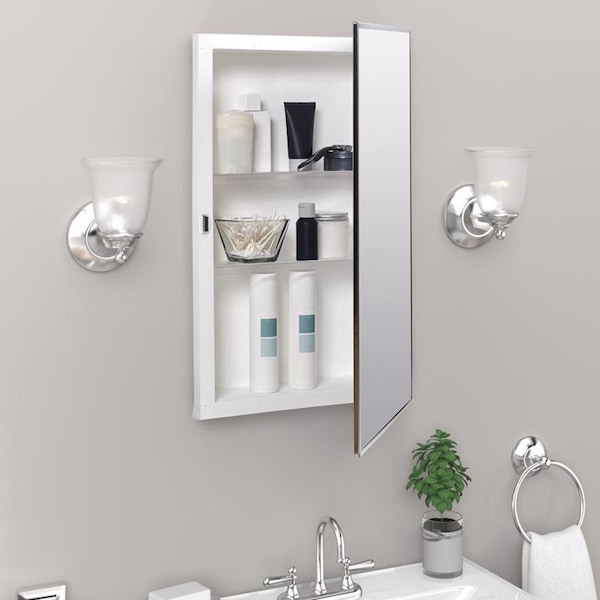 Zenith Metal Zenna Home 26.13 in. H X 16.13 in. W X 4-1/2 in. D Rectangle Medicine Cabinet - 105