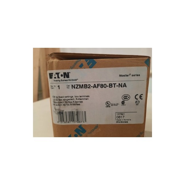 Eaton Molded Case Breakers MCCBs NZMB2 3P 80A 690V 50/60Hz 3Ph - NZMB2-AF80-BT-NA