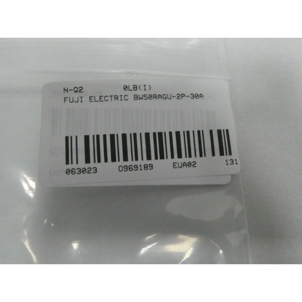 Fuji Electric Miniature Circuit Breaker, 30A, 2 Pole, 240V AC - BW50RAGU-2P-30A