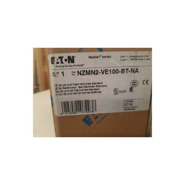 Eaton Molded Case Breakers MCCBs NZMN2 3P 100A 600V 50/60Hz 3Ph - NZMN2-VE100-BT-NA