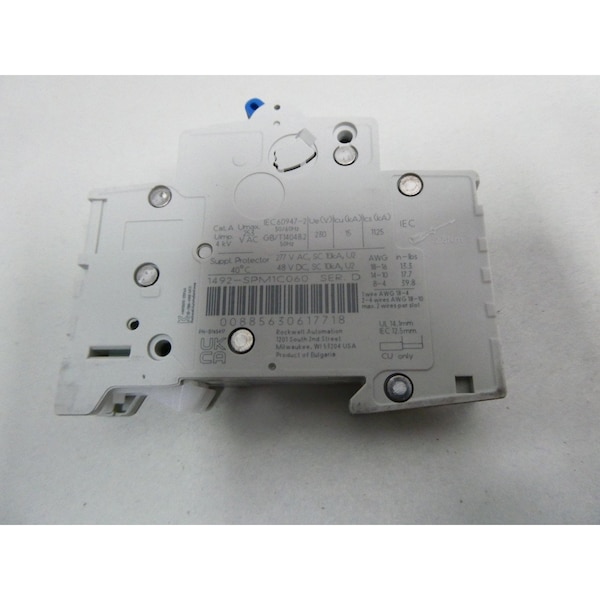 Allen Bradley 1P 6A AMP 277V-AC MINIATURE CIRCUIT BREAKER, 2PK - 1492-SPM1C060