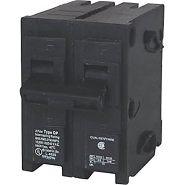 Siemens Circuit Breaker, QP Series, 100A, 2 Pole - 6943070