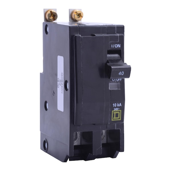 Square D Miniature Circuit Breaker, QOB Series, 40A, 2 Pole, 120/240V AC, 10kA at 120/240V AC - QOB240H