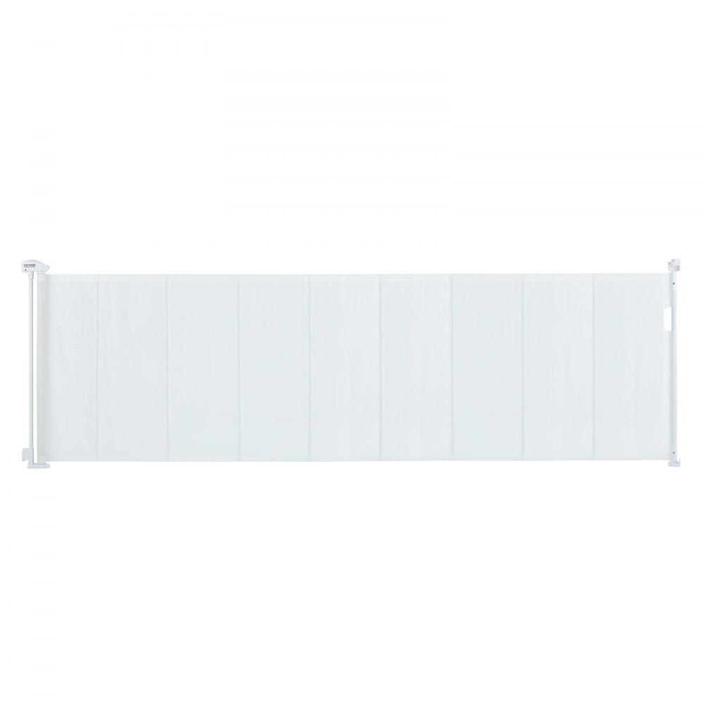VEVOR Retractable Baby Gate, 34.2" Tall Mesh Baby Gate, Extends up to 116.1" Wide Retractable Gate for Kids or Pets, Retractable Dog Gates for Indoor Stairs, Doorways, Hallways, Playrooms, White - WZSSMBS110INPTEZHV0