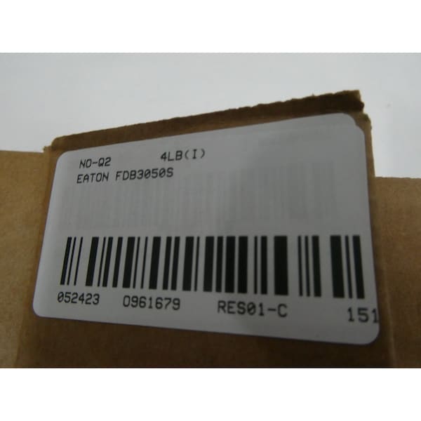 Eaton Molded Case Circuit Breaker, FD Series, 50A, 3 Pole, 600V AC - FDB3050S
