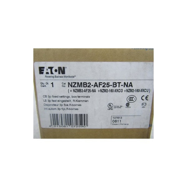 Eaton Molded Case Breakers MCCBs NZMN2 3P 25A 440V 50/60Hz 3Ph - NZMB2-AF25-BT-NA