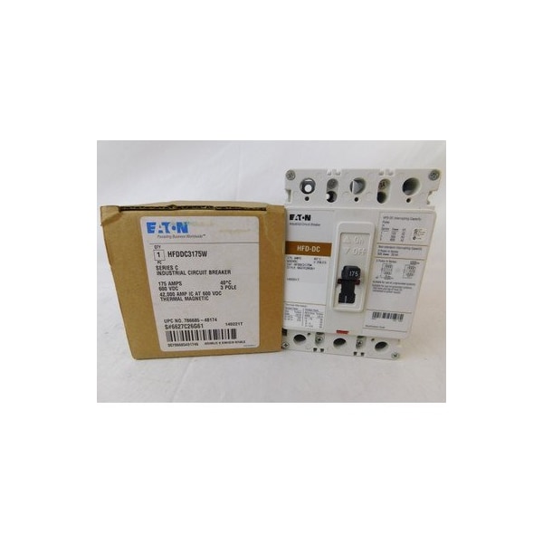 Eaton HFD-DC BREAKER 3P 175A 600VDC NO TERMINALS - HFDDC3175W