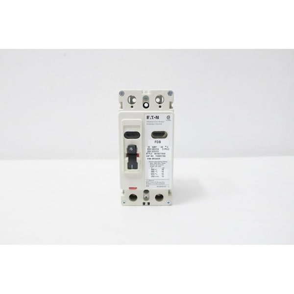 Eaton 2P 15A AMP 600V-AC 250V-DC MOLDED CASE CIRCUIT BREAKER - FDB2015S