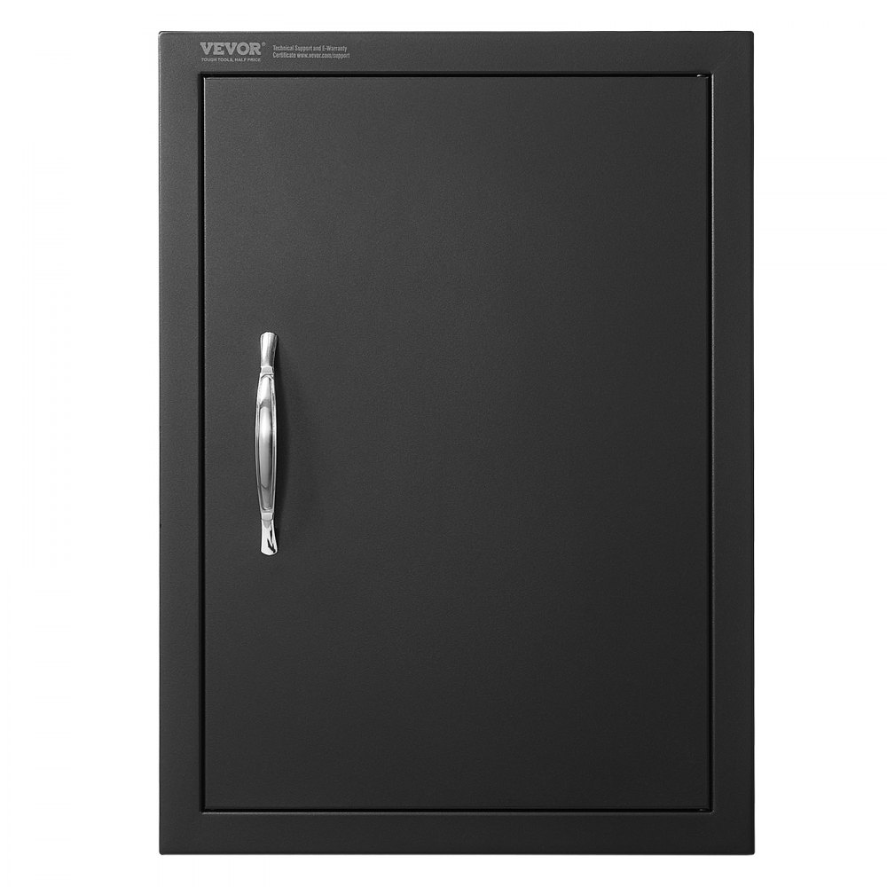 VEVOR BBQ Access Door, 16W x 22H Inch Single Outdoor Kitchen Door, Cold Plate Flush Mount Door, Wall Vertical Door with Handle, for BBQ Island, Grilling Station, Outside Cabinet - DMMBSCJM16X2HCHIDV0