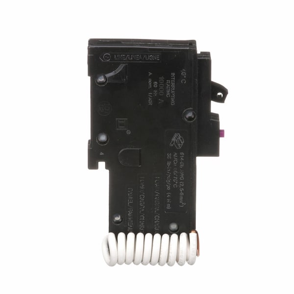 Square D Miniature Circuit Breaker, HOM Series, 15A, 1 Pole, 120V AC, 10kA - HOM115DFC