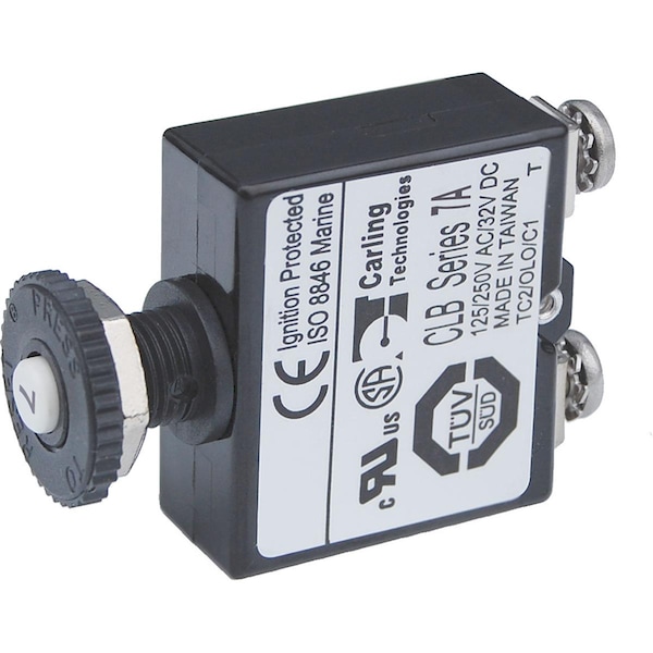 Blue Sea Systems Circuit Breaker, 7A, Not Rated, 3kA at 14.7V DC - 2131