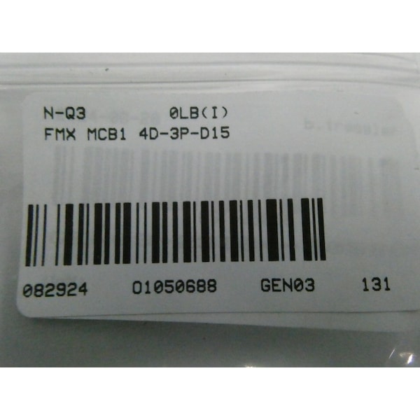Fmx 3P 15A AMP 480V-AC MINIATURE CIRCUIT BREAKER - MCB1 4D-3P-D15