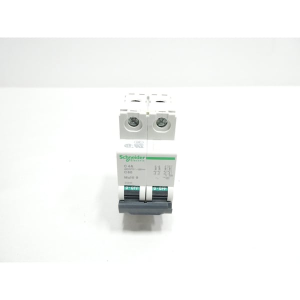 Schneider Electric Miniature Circuit Breaker, C60 Series, 4A, 2 Pole, 277/480V AC, 20kA at 240V AC, C Curve - 24445