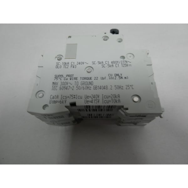 Schneider Electric Miniature Circuit Breaker, C60 Series, 4A, 2 Pole, 277/480V AC, 20kA at 240V AC, C Curve - 24445