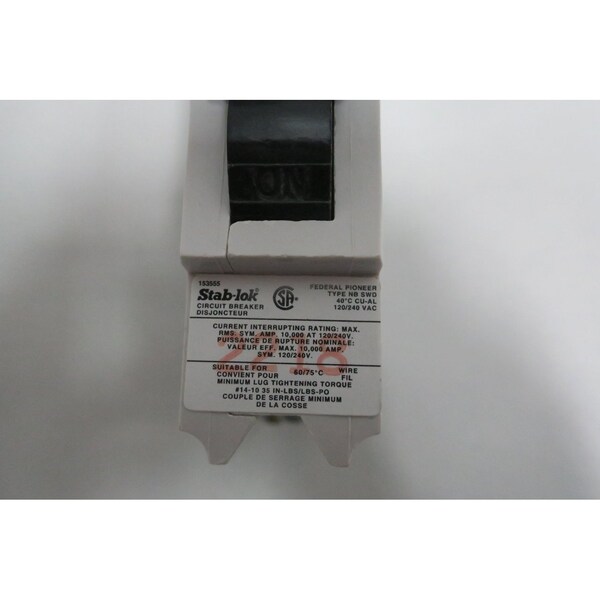 Federal Pioneer 1P 15A AMP 120/240V-AC MINIATURE CIRCUIT BREAKER - 153555