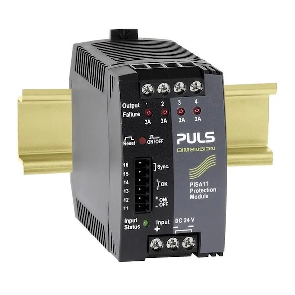 Puls Electronic circuit breaker, 24 V, 12 A, 4 output channels: 4x 3A - PISA11.403