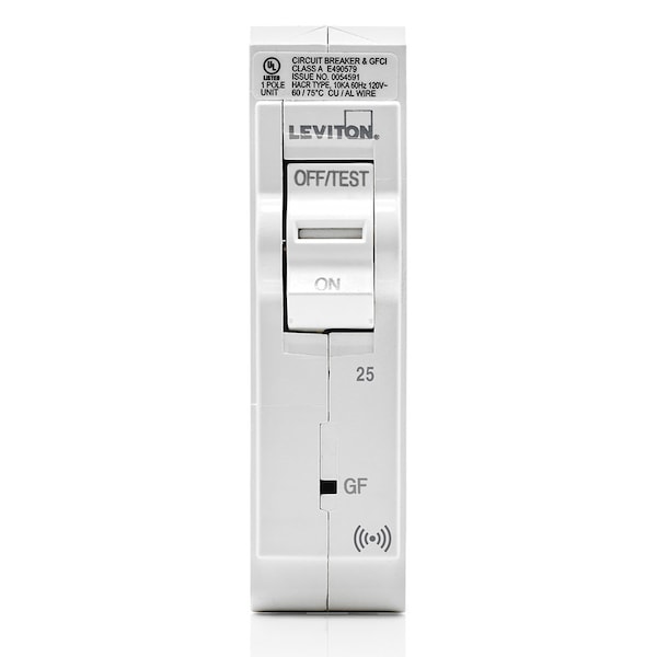 Leviton Circuit Breaker, 25A, 1 Pole, 120V AC, 10kA - LB125-ES
